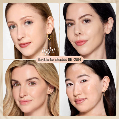 CC color-correcting tinted serum + creaseless setting powder